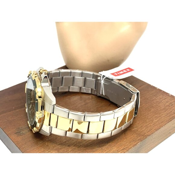 Timex Men's Watch TW2V78700 Quartz Green  Dial Two Tone Stainless Steel 45mm - Picture 10 of 15